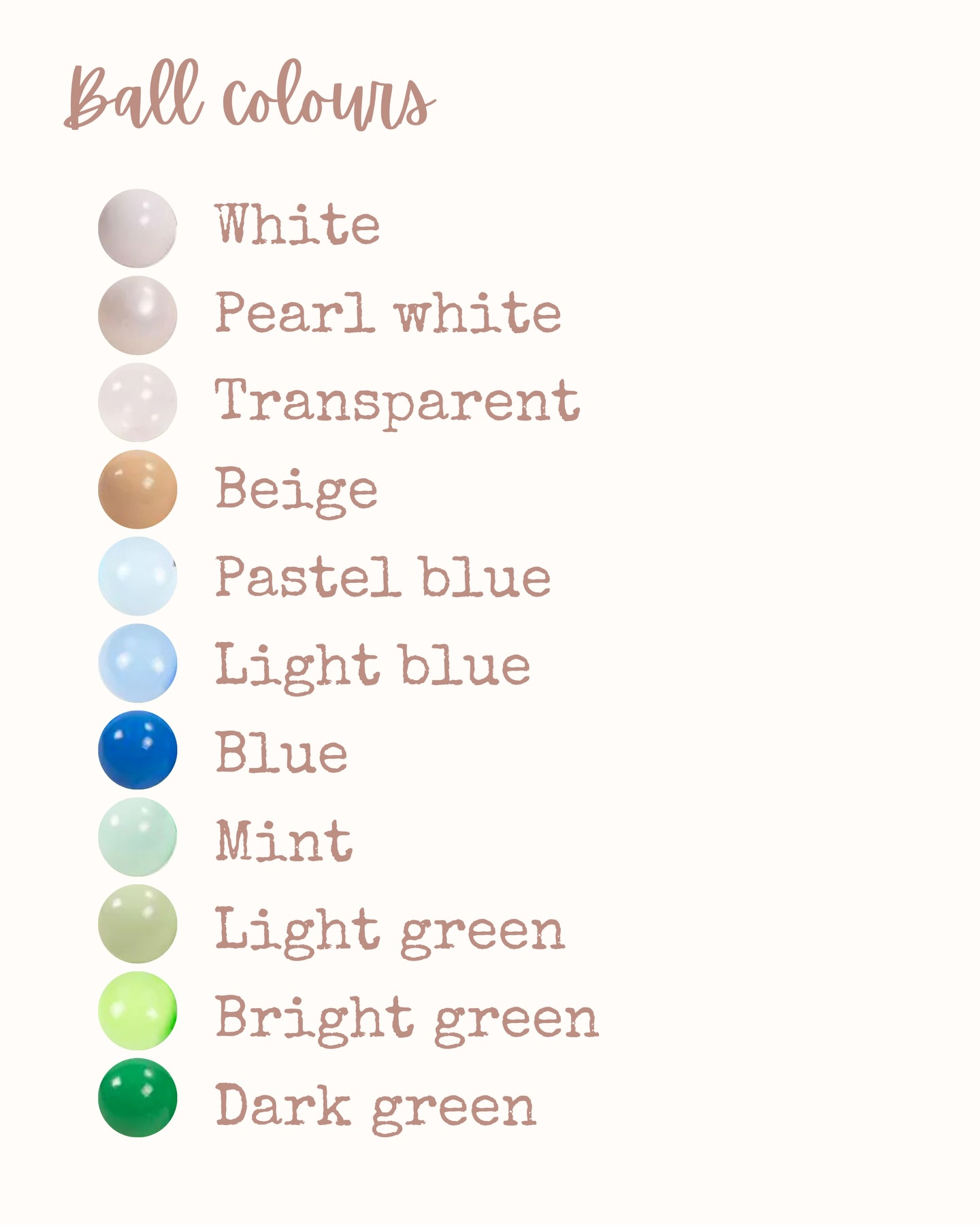 Ball pit colour options 1