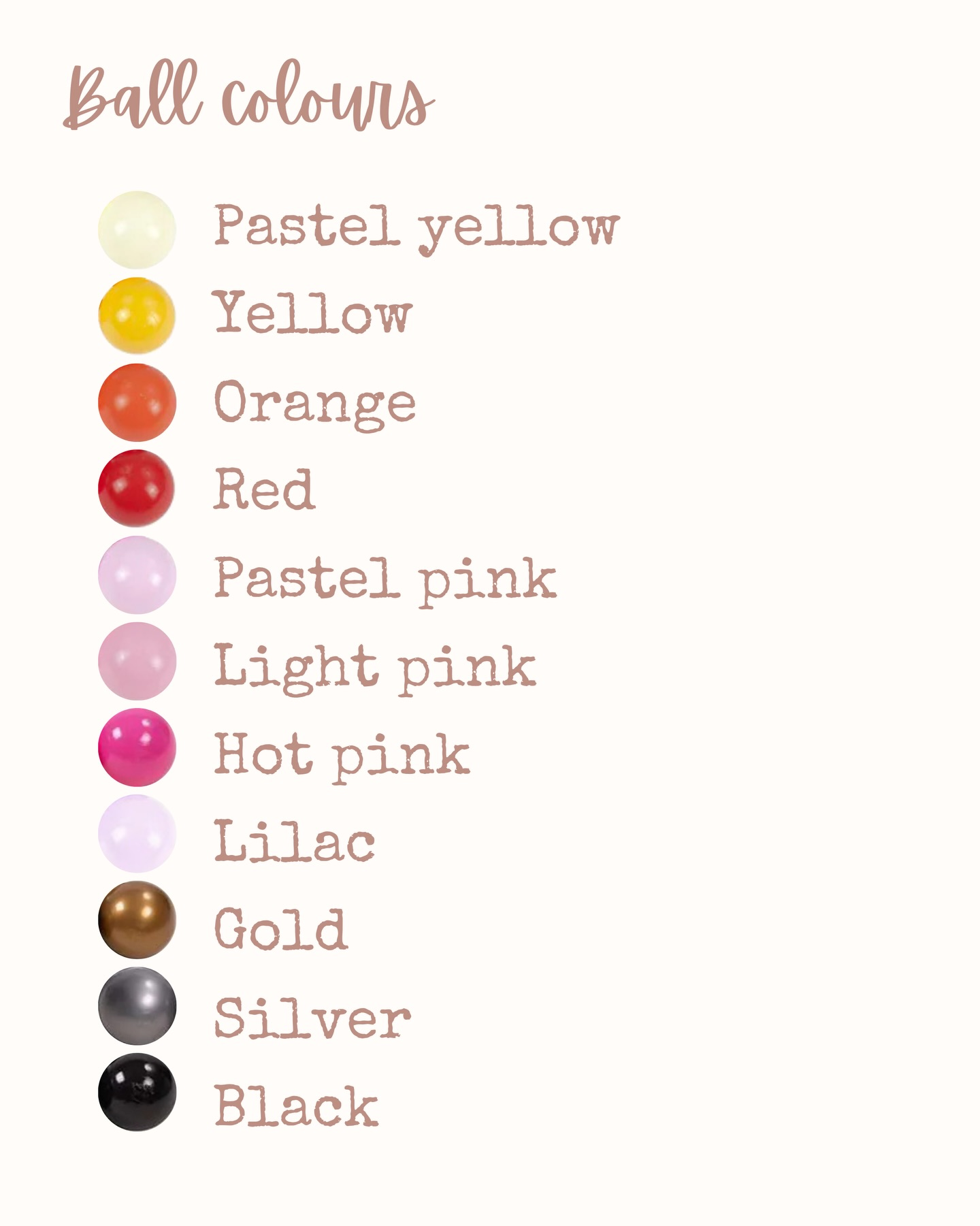 Ball pit colour options 2