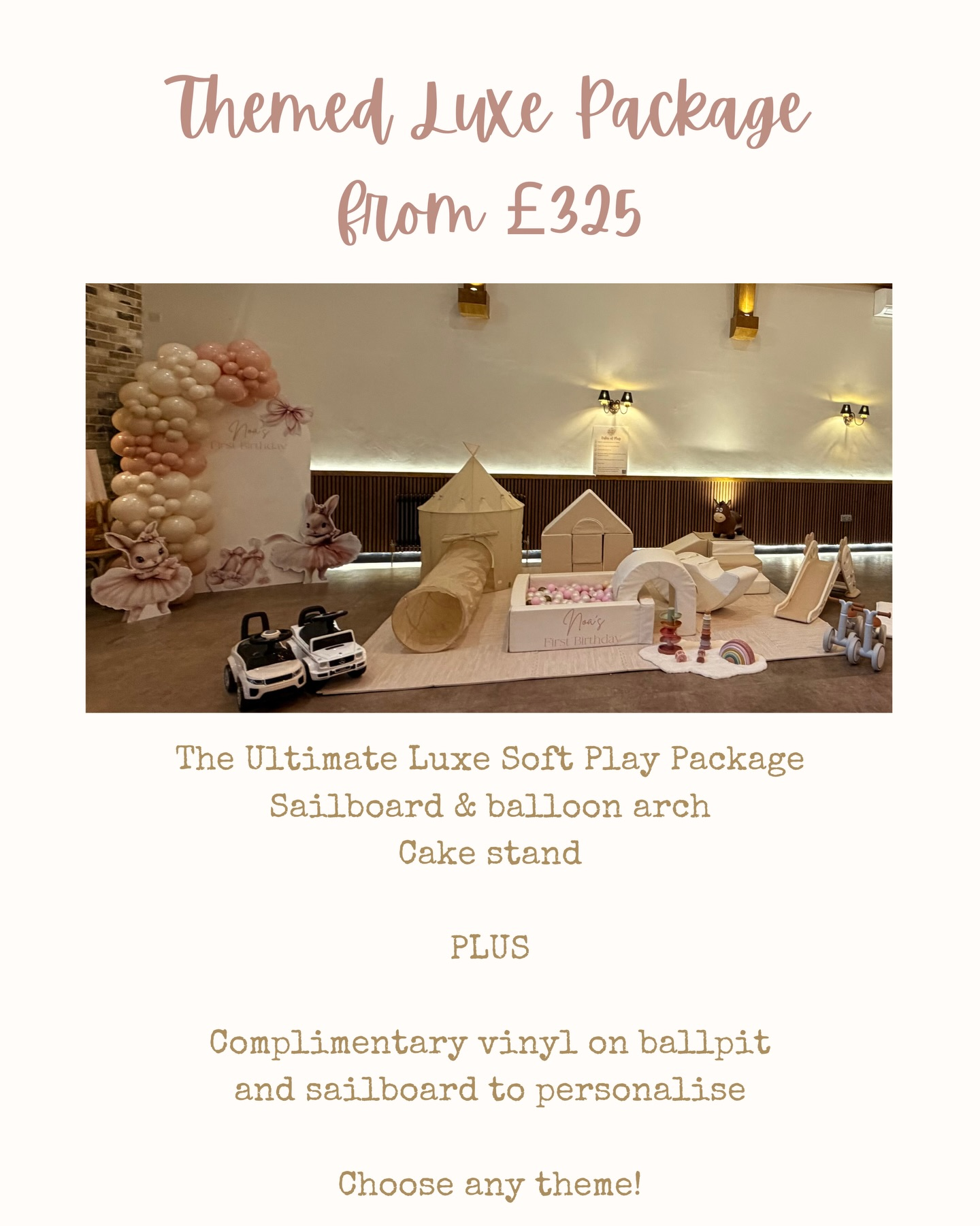 Themed Luxe Package pricing card